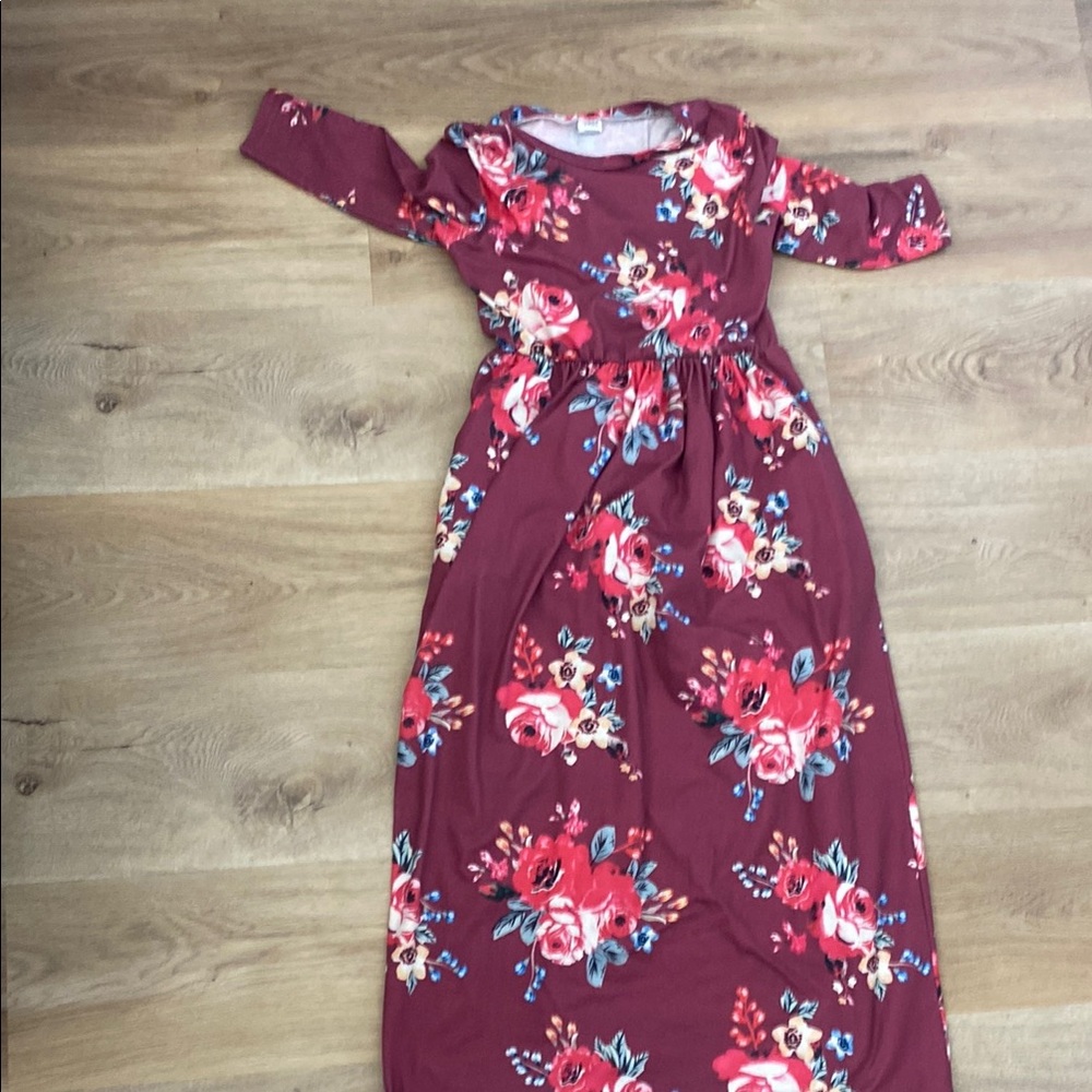 Floral Long Sleeve Maxi Dress